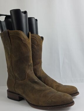 Stetson Cassidy Roper Brown Leather Men's Cowboy Boots